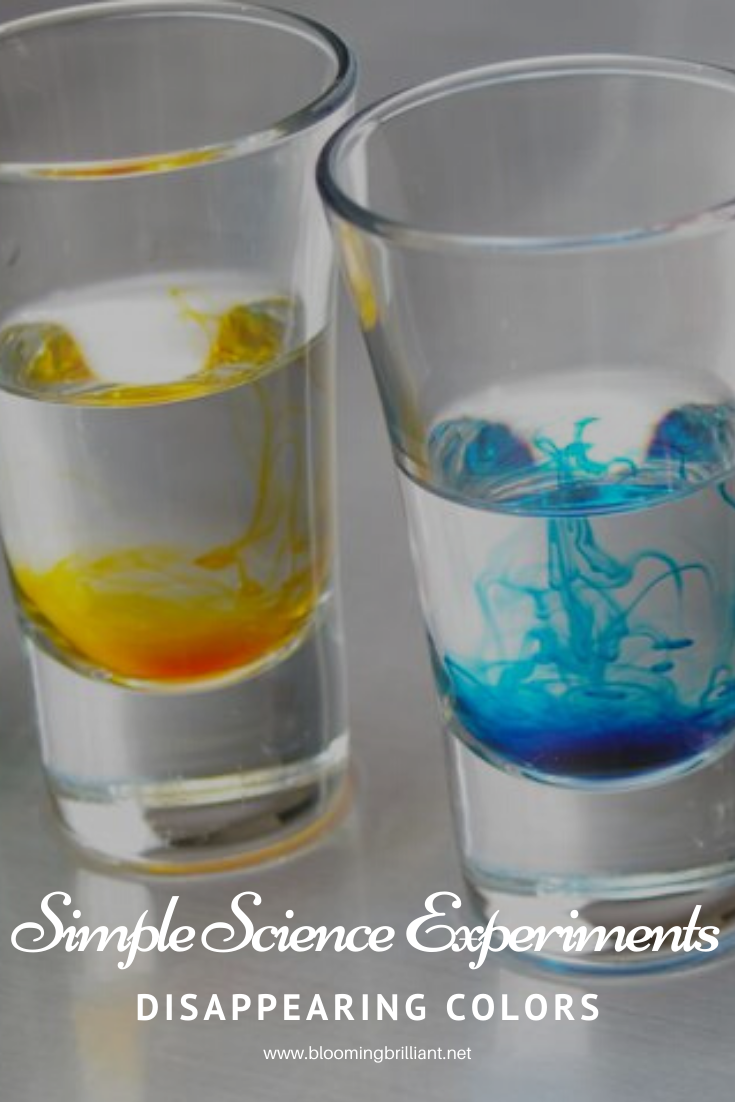 Simple Science Experiments Disappearing Colors
