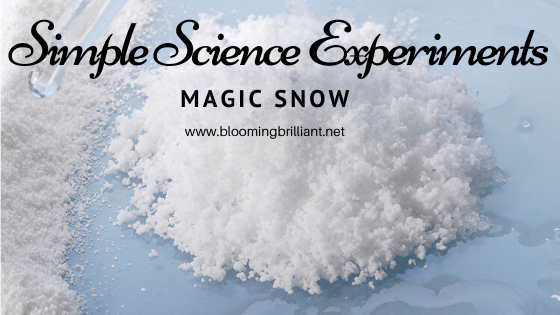 Simple Science Experiments Magic Snow