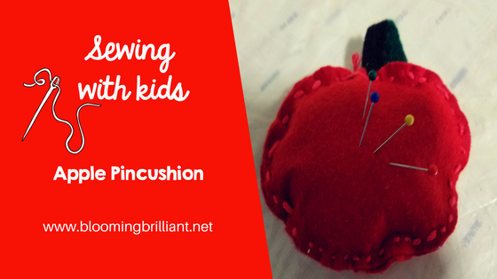 Sewing with Kids- Apple Pincushion