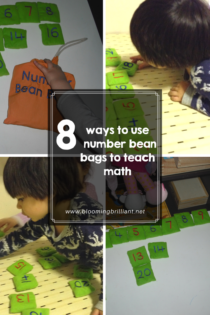 8 ways to use number bean bags to teach your child math.
