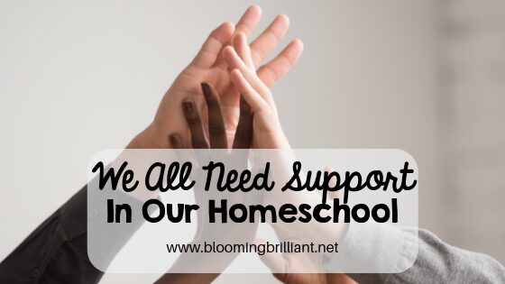 We All Need Support in Our Homeschool