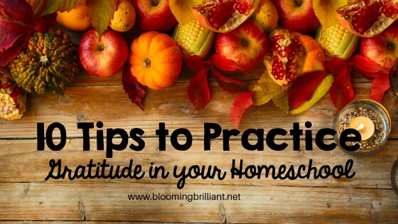 10 Tips to Practice Gratitude in your Homeschool