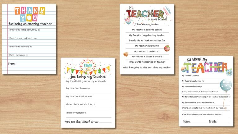 Show Your Gratitude with Our Free Teacher Appreciation Printable Gift