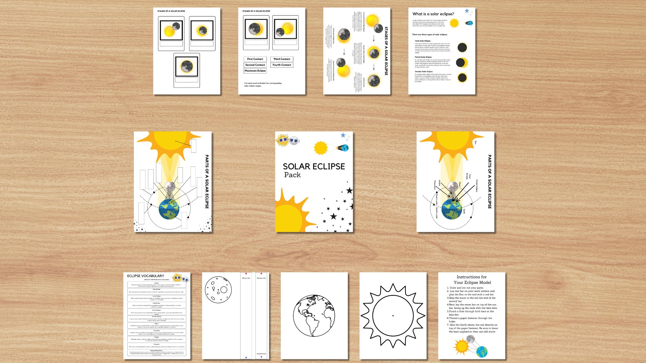 Solar Eclipse Education Pack Printable